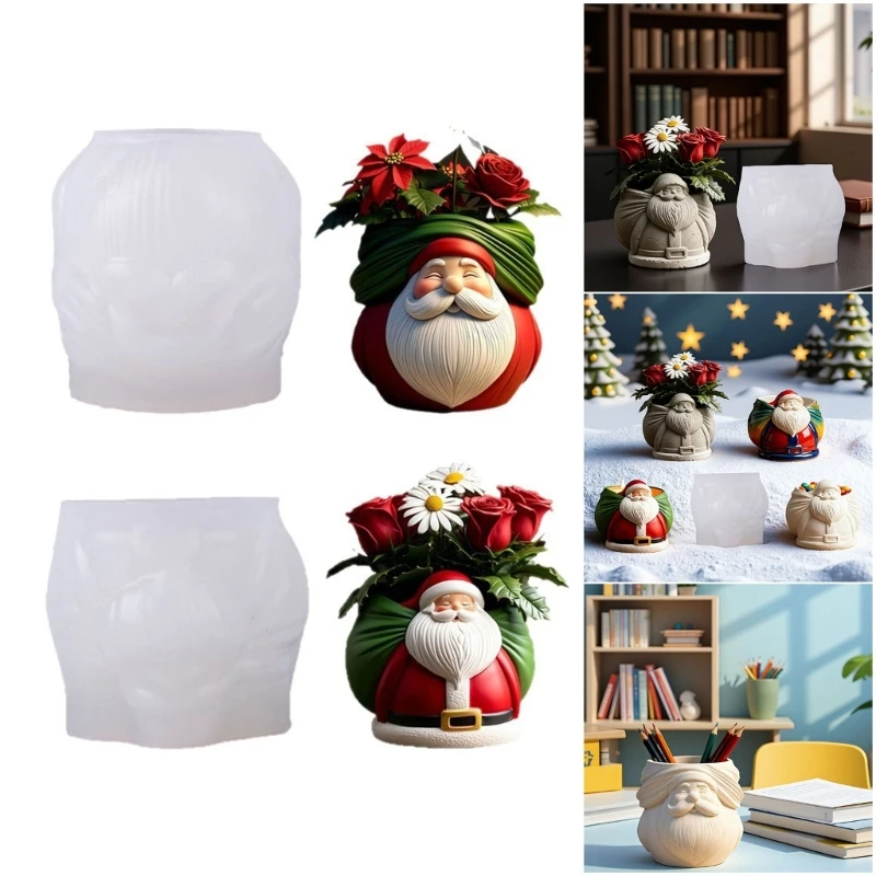 H7EB Santa Silicone Planter Mould for Resin Art Projects Holiday Gifts Pots and Mould
H7EB Santa Silicone Planter Mould for Resin Art Projects Holiday Gifts Pots and Mould