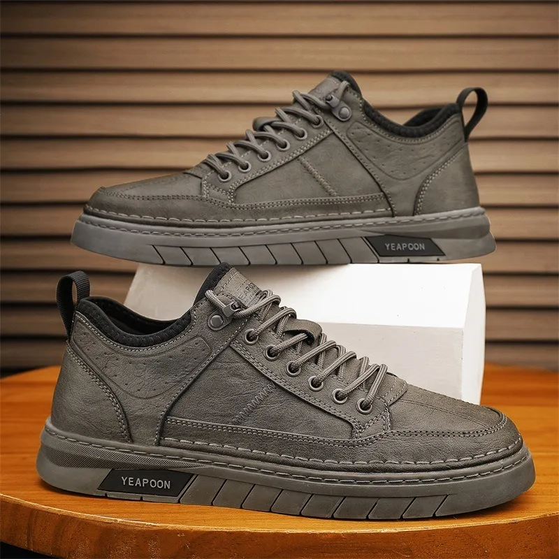 Trend Brand Leather Casual Shoes for Men Spring High Top Waterproof Loafers Lace Up Platform Moccasins Comfortable Drive Shoes
Trend Brand Leather Casual Shoes for Men Spring High Top Waterproof Loafers Lace Up Platform Moccasins Comfortable Drive Shoes