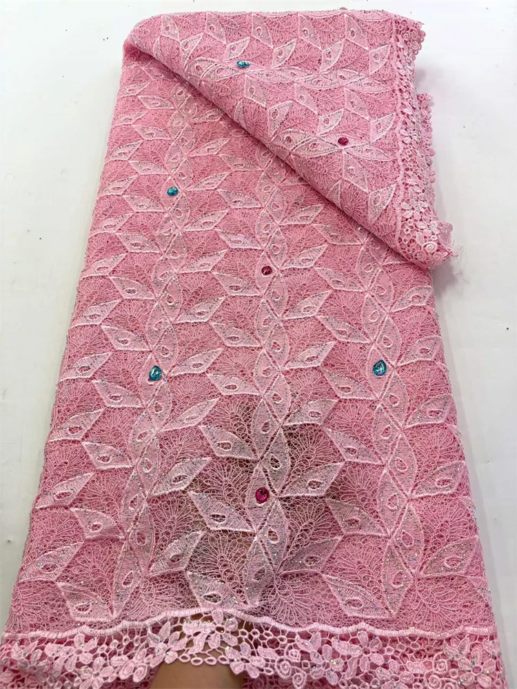 New fashion African Lace Fabric Cotton Embroidery Rhinestone Linen Prom Dresses Tulle Design 5 Yards
New fashion African Lace Fabric Cotton Embroidery Rhinestone Linen Prom Dresses Tulle Design 5 Yards