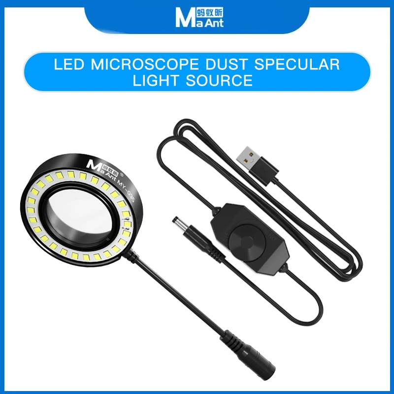 Maant LED Microscope ring lamp MY-035 45mm 26 LED lamp dustproof oil proof smoke prevention light source
Maant LED Microscope ring lamp MY-035 45mm 26 LED lamp dustproof oil proof smoke prevention light source
