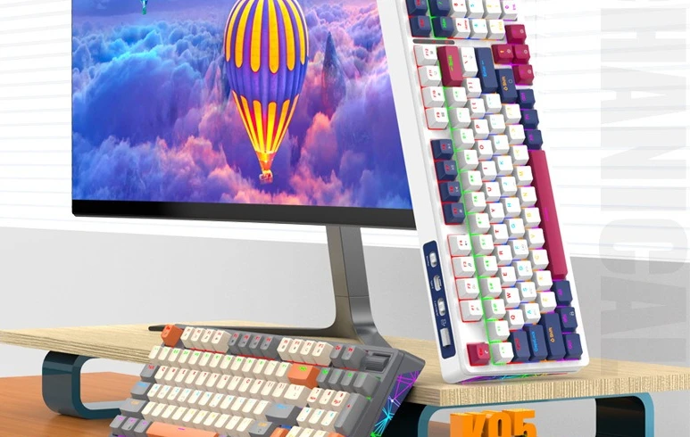 K95 mechanical keyboard wireless 2.4G bluetooth three-mode hot-swappable customized game gasket structure key
K95 mechanical keyboard wireless 2.4G bluetooth three-mode hot-swappable customized game gasket structure key