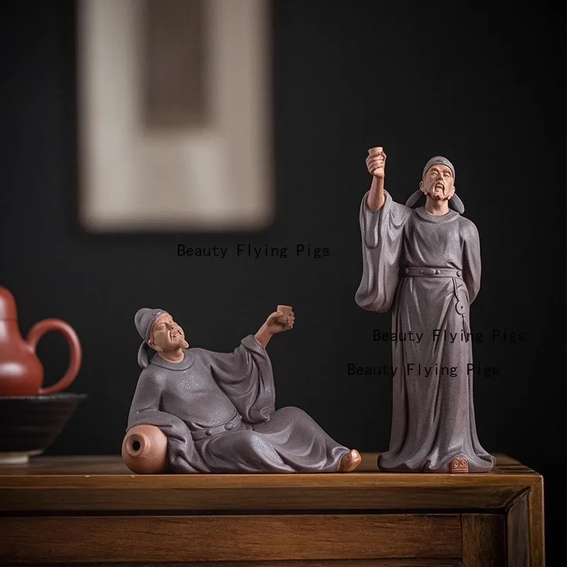 Tang Dynasty poet Li Bai's statue ceramic art sculptor's office tea room decoration ornaments
Tang Dynasty poet Li Bai's statue ceramic art sculptor's office tea room decoration ornaments