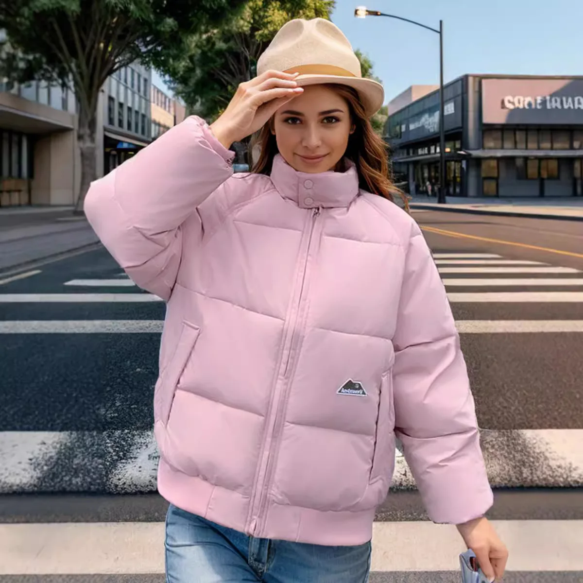2025 Winter Women's Bread Jacket Female Pink High Collar Warm Thicken Cotton Jacket Warm Women's Padded Jacket Women's Clothing
2025 Winter Women's Bread Jacket Female Pink High Collar Warm Thicken Cotton Jacket Warm Women's Padded Jacket Women's Clothing
