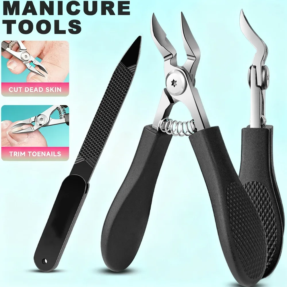 2pcs Heavy-Duty Stainless Steel Nail Clipper, Thick Toenail & Fingernail Clipper for Adults, Professional-Grade Curved Blade
2pcs Heavy-Duty Stainless Steel Nail Clipper, Thick Toenail & Fingernail Clipper for Adults, Professional-Grade Curved Blade