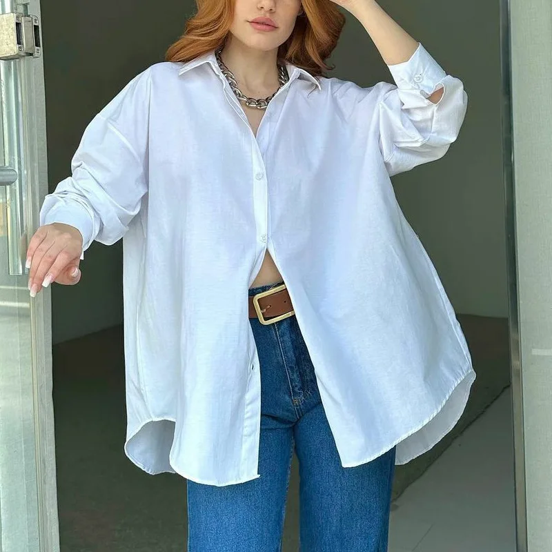 Women Blouses Loose Casual Spring Autumn Shirts Long Sleeve Turn Down Collar Single Breasted Back Light Weight Y2k Tops Blouses
Women Blouses Loose Casual Spring Autumn Shirts Long Sleeve Turn Down Collar Single Breasted Back Light Weight Y2k Tops Blouses