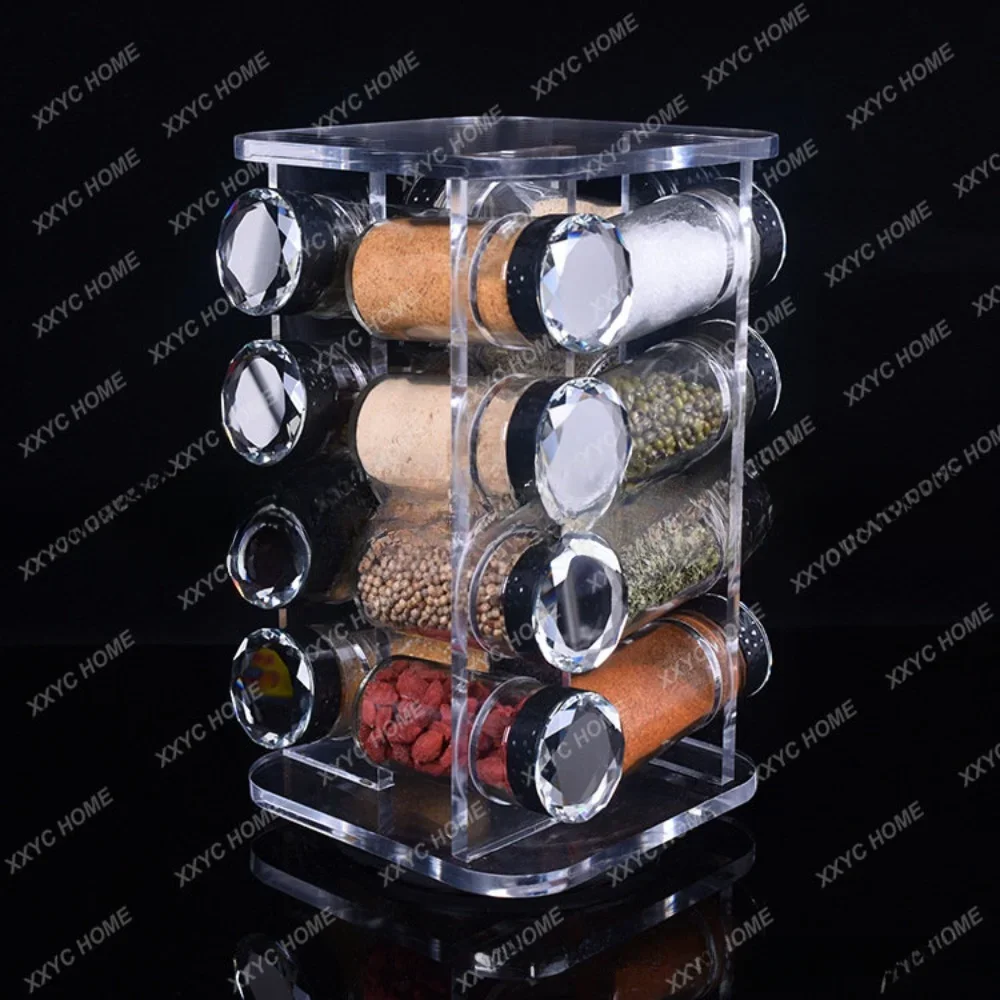 New Acrylic Rotating Spice Jar Rack 16-Head Seasoning Rack Supporting Glass Bottle
New Acrylic Rotating Spice Jar Rack 16-Head Seasoning Rack Supporting Glass Bottle