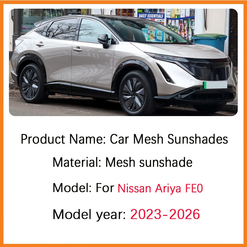 For Nissan Ariya FE0 2023-2026 Mesh Windows Sunshade Side Windows Sun Visor Privacy Curtain UV Protection Cover Car Accessories
For Nissan Ariya FE0 2023-2026 Mesh Windows Sunshade Side Windows Sun Visor Privacy Curtain UV Protection Cover Car Accessories