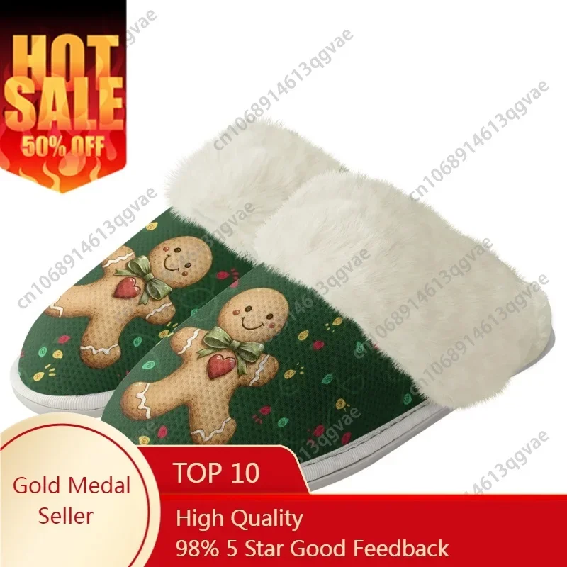 Christmas Cute Gingerbread Man Slippers Mens Womens Home Cotton Plush Bedroom Keep Warm Custom Thermal Lightweight Slipper
Christmas Cute Gingerbread Man Slippers Mens Womens Home Cotton Plush Bedroom Keep Warm Custom Thermal Lightweight Slipper