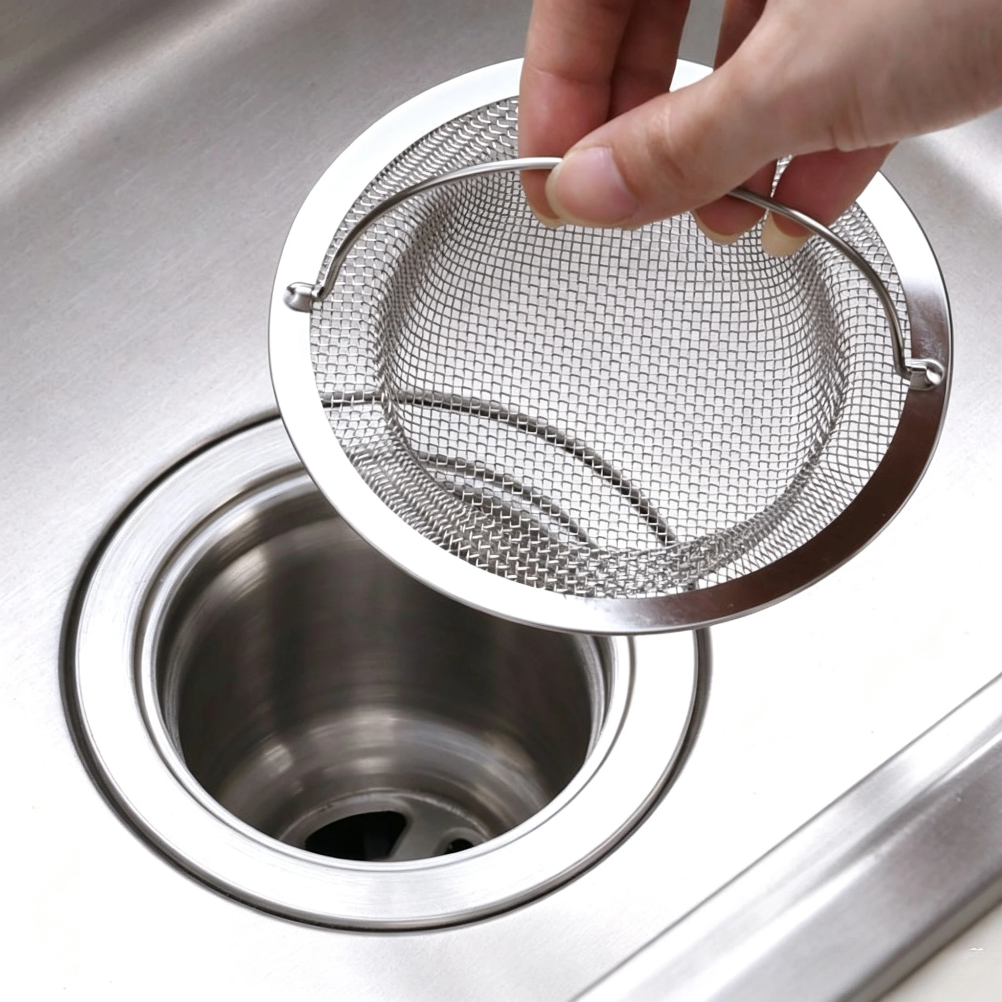 Stainless Steel Sink Strainer with Handle Rustproof Mesh Drain Filter Anti-Clogging Catcher for Kitchen for Washing Vegetables
Stainless Steel Sink Strainer with Handle Rustproof Mesh Drain Filter Anti-Clogging Catcher for Kitchen for Washing Vegetables