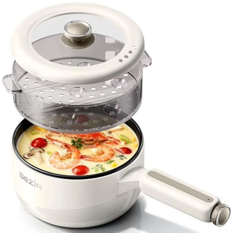 Electric pot with Steamer 2L Non-Stick Sauté Pan 5-in-1 Multifunctional Hot Pot Electric for Steak Fried Rice Oatmeal Soup Dual
Electric pot with Steamer 2L Non-Stick Sauté Pan 5-in-1 Multifunctional Hot Pot Electric for Steak Fried Rice Oatmeal Soup Dual