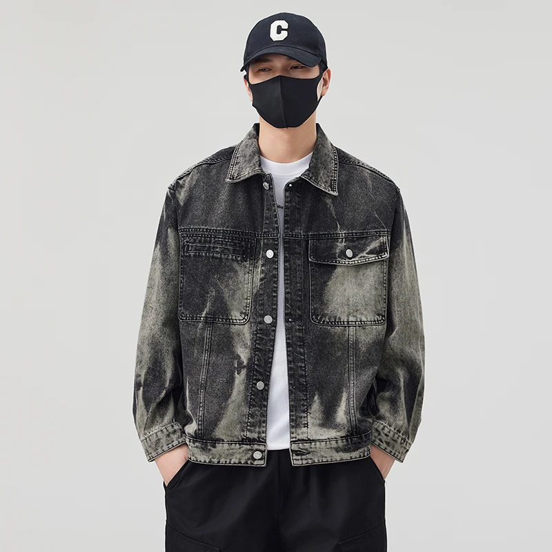 Повседневная джинсовая куртка для мужчин: новая весенне-осенняя модель, модный брендовый дизайн, индивидуальный воротник, мужская куртка для отдыха
Повседневная джинсовая куртка для мужчин: новая весенне-осенняя модель, модный брендовый дизайн, индивидуальный воротник, мужская куртка для отдыха