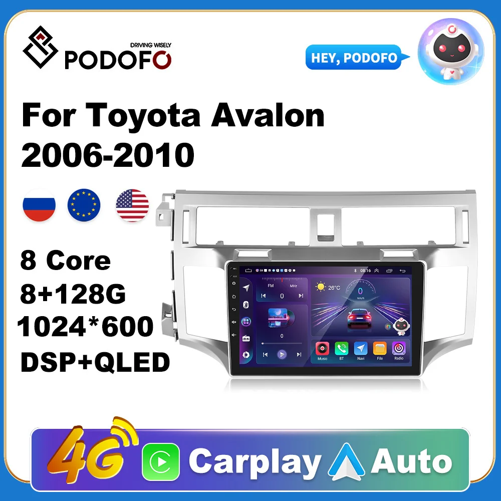 Podofo Wireless CarPlay Andorid Auto Car Radio For Toyota Avalon 2005-2010 AI Voice Multimedia GPS 2din autoradio
Podofo Wireless CarPlay Andorid Auto Car Radio For Toyota Avalon 2005-2010 AI Voice Multimedia GPS 2din autoradio