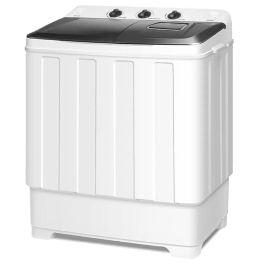 Portable 30Lbs Twin Tub Washing Machine Washer and Dryer Combo Compact Laundry Machine with Drain Pump Time Control Semi-Automa
Portable 30Lbs Twin Tub Washing Machine Washer and Dryer Combo Compact Laundry Machine with Drain Pump Time Control Semi-Automa