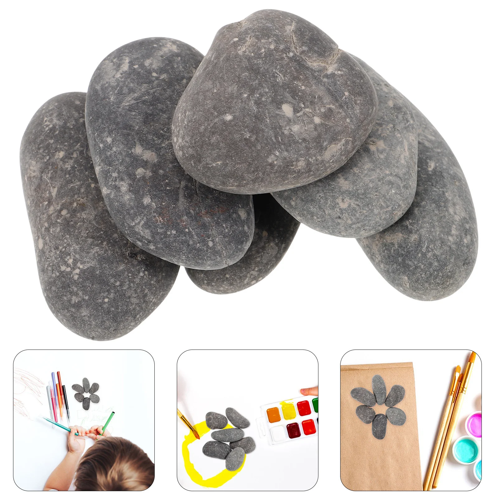 6Pcs Flat Rocks for Painting DIY Pebble Stones Creative Crafts Supplies for Painting Supplies Kindness Stones
6Pcs Flat Rocks for Painting DIY Pebble Stones Creative Crafts Supplies for Painting Supplies Kindness Stones