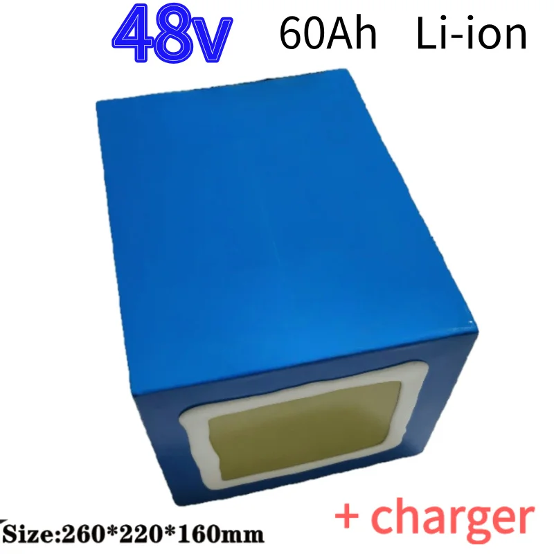 JN 48V 60AH lithium ion battery BMS li ion battery for 3000w AGV scooter bike Tricycle inverter golf cart boat + 10A Charger
JN 48V 60AH lithium ion battery BMS li ion battery for 3000w AGV scooter bike Tricycle inverter golf cart boat + 10A Charger