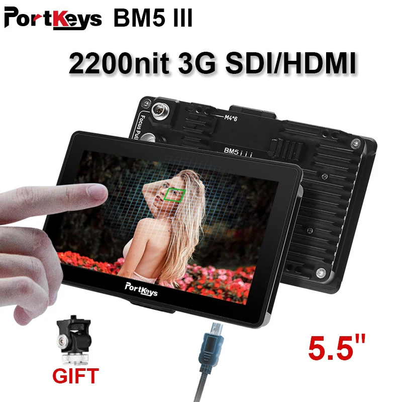 Portkeys BM5 III 5,5 ''2200Nit 3G SDI-монитор, полносенсорный экран камеры, полевой мотор с широким цветовым охватом для Canon Sony
Portkeys BM5 III 5,5 ''2200Nit 3G SDI-монитор, полносенсорный экран камеры, полевой мотор с широким цветовым охватом для Canon Sony