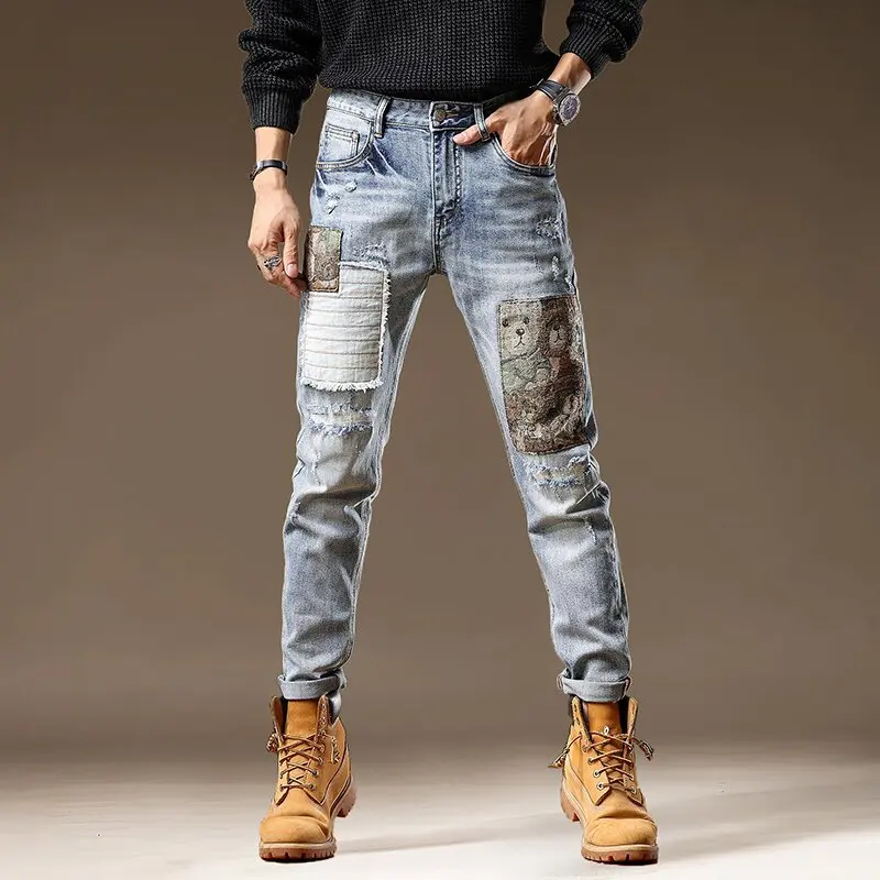 2024 Spring and Autumn New Fashion Trend Printed Stretch Jeans Men's Casual Comfortable Breathable Straight Leg Denim Pants 36
2024 Spring and Autumn New Fashion Trend Printed Stretch Jeans Men's Casual Comfortable Breathable Straight Leg Denim Pants 36