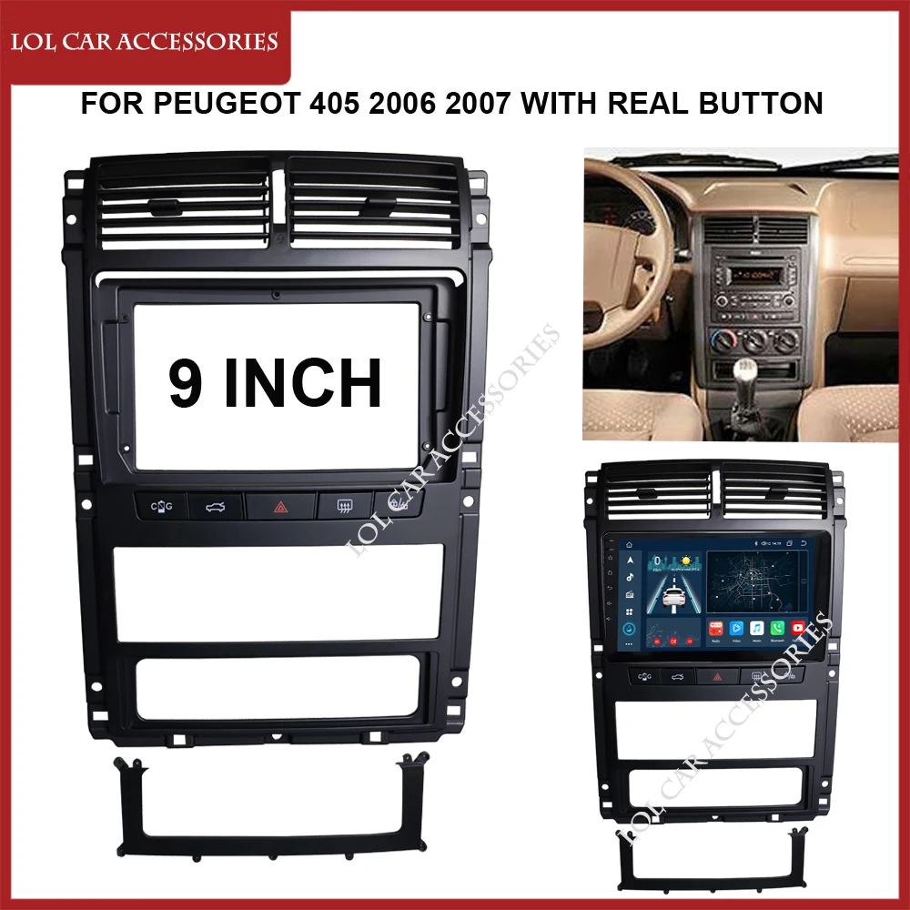 9 INCH For Peugeot 405 2006 2007 Car Radio Stereo Android MP5 GPS Player 2 Din Head Unit Casing Frame Fascia Dash Panel Cover
9 INCH For Peugeot 405 2006 2007 Car Radio Stereo Android MP5 GPS Player 2 Din Head Unit Casing Frame Fascia Dash Panel Cover
