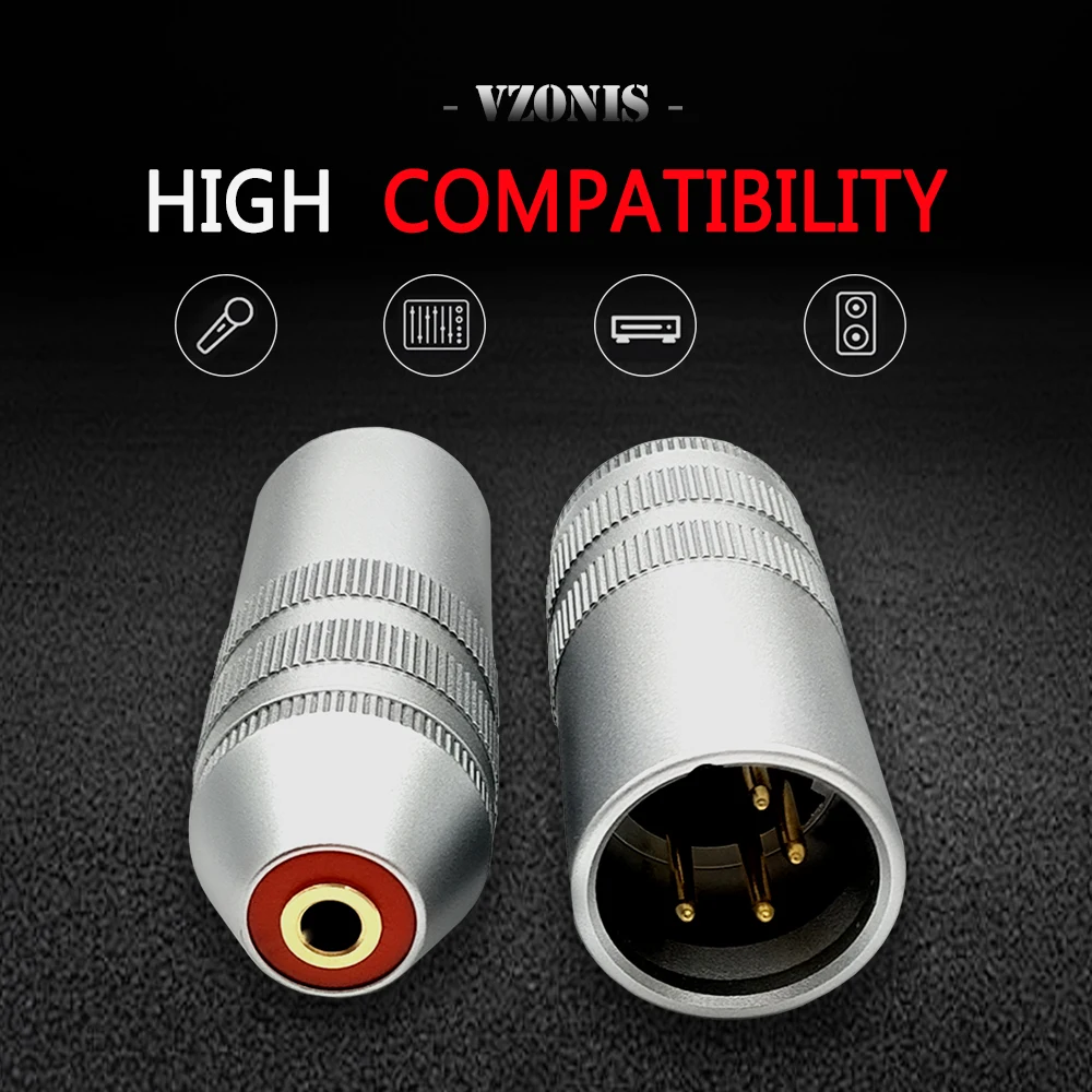 Vzonis Brand XLR 4 pin to 3.5 mm Female HIFI Headphone Audio Adapter 2.5 4.4 mm female Headset balanced Connector XLR cable
Vzonis Brand XLR 4 pin to 3.5 mm Female HIFI Headphone Audio Adapter 2.5 4.4 mm female Headset balanced Connector XLR cable