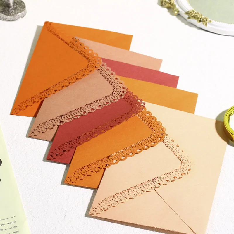 5PCS Vintage Envelope Colorful Paper Piercing Lace Window Envelopes for Business Birthday Wedding Invitation Letter Gift Bulk
5PCS Vintage Envelope Colorful Paper Piercing Lace Window Envelopes for Business Birthday Wedding Invitation Letter Gift Bulk