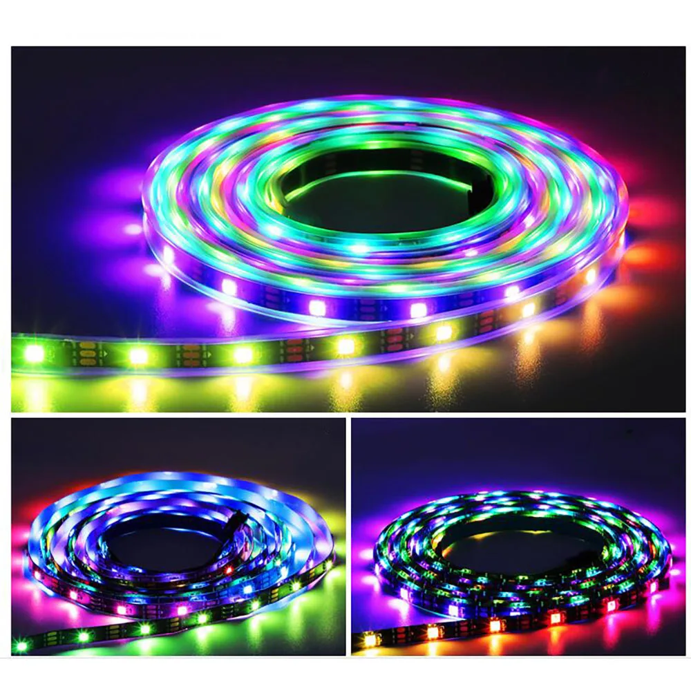 DC12V WS2812B addressable LED strip, 5050 RGB smart LED light black/ white PCB, waterproof (IP30/IP65)
DC12V WS2812B addressable LED strip, 5050 RGB smart LED light black/ white PCB, waterproof (IP30/IP65)