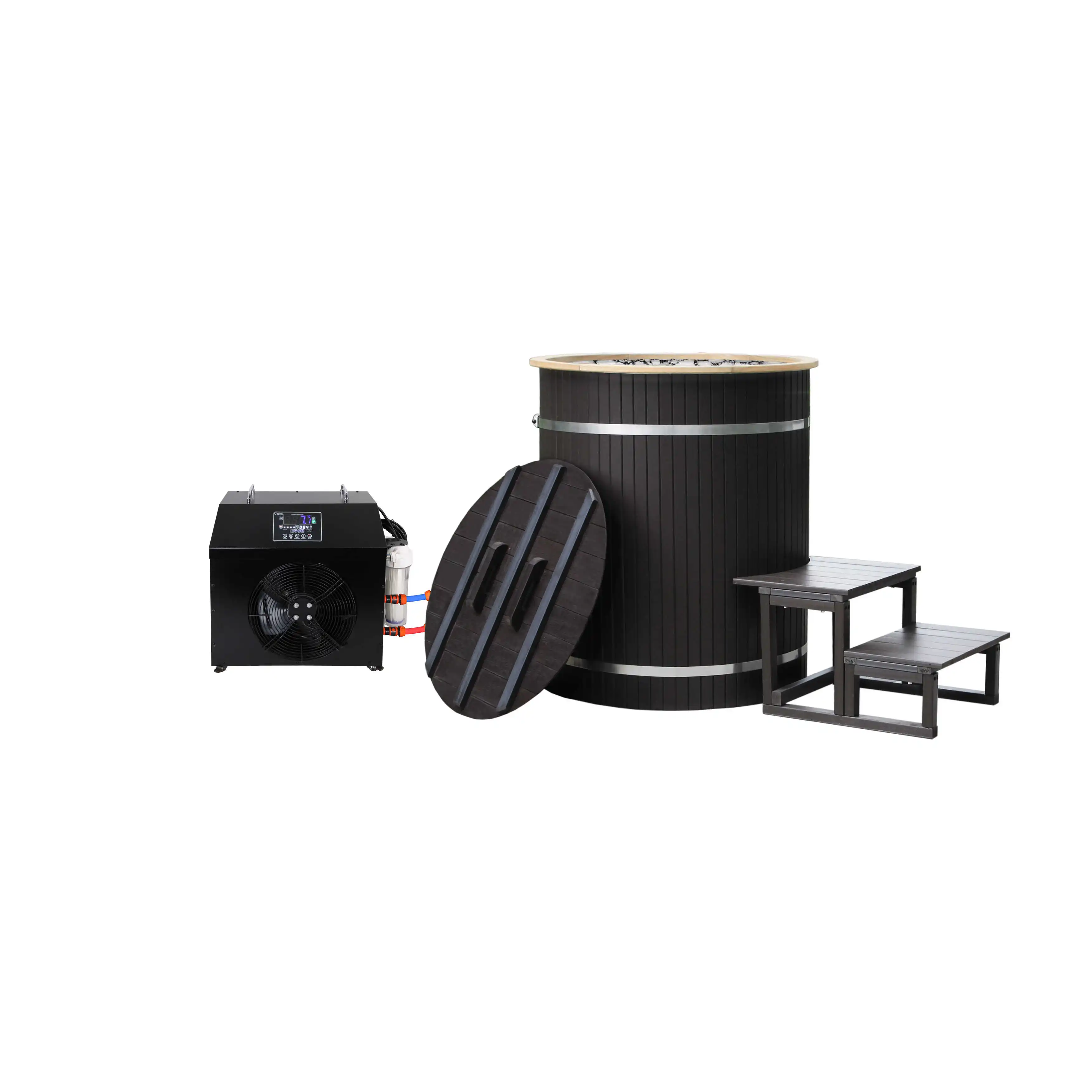 Single Cold Ice plunge with 304# Stainless Steel Liner and PVC Wood Plastic Ice Plunge Tub
Single Cold Ice plunge with 304# Stainless Steel Liner and PVC Wood Plastic Ice Plunge Tub