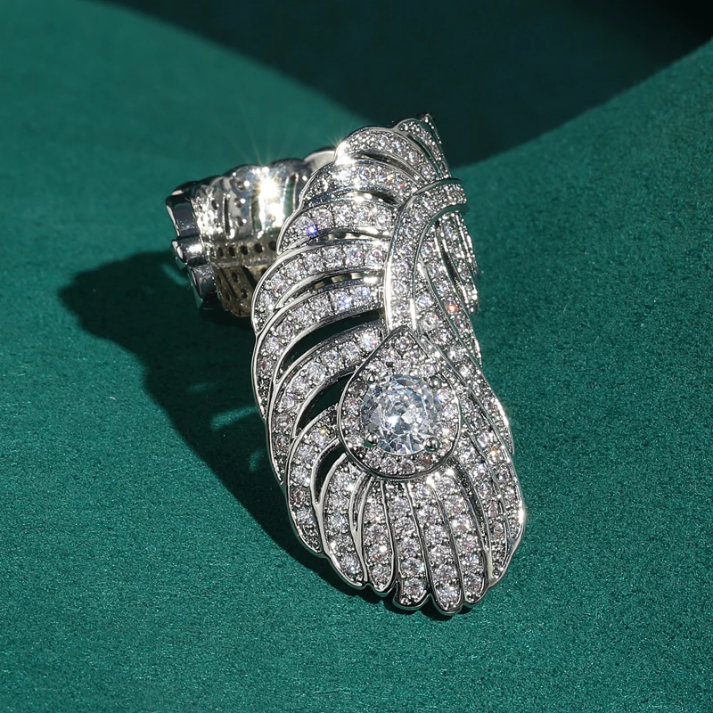 Antique Silver Color Rings Large Feather Jewelry Luxury Retro Natural Stone Accessories 2026 Art Anniversary Decos Female Trends
Antique Silver Color Rings Large Feather Jewelry Luxury Retro Natural Stone Accessories 2026 Art Anniversary Decos Female Trends