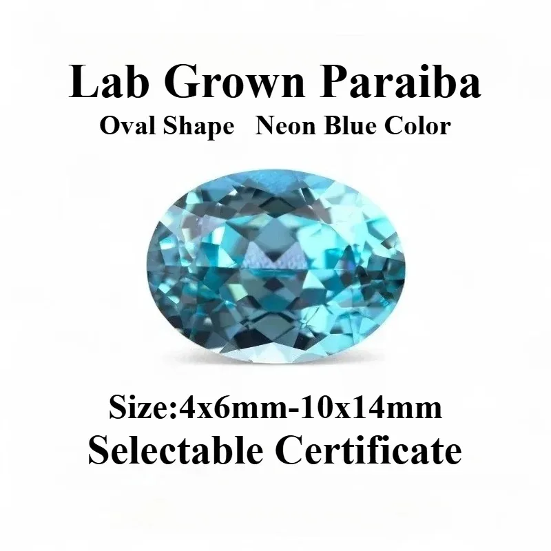 Lab Grown Paraiba Oval Cut Neon Blue Color Charms Gemstone for DIY Jewelry Making Inlay Ring Necklace Selectable AGL Certificate
Lab Grown Paraiba Oval Cut Neon Blue Color Charms Gemstone for DIY Jewelry Making Inlay Ring Necklace Selectable AGL Certificate