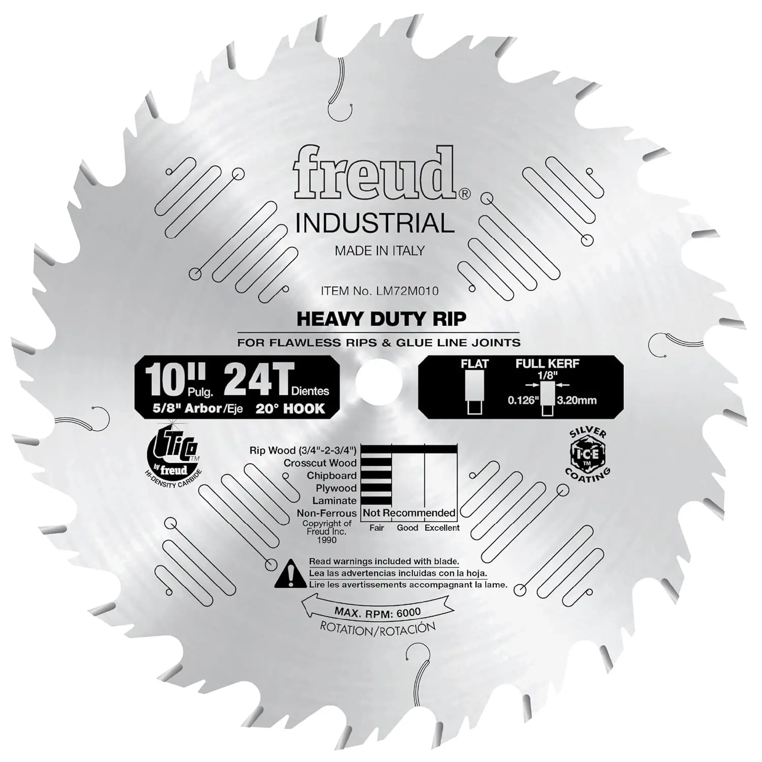 10 Inch Heavy Duty Rip Saw Blade, Flat Tooth Design for Smooth Cuts, 5/8 Arbor 20 Degree Hook
10 Inch Heavy Duty Rip Saw Blade, Flat Tooth Design for Smooth Cuts, 5/8 Arbor 20 Degree Hook