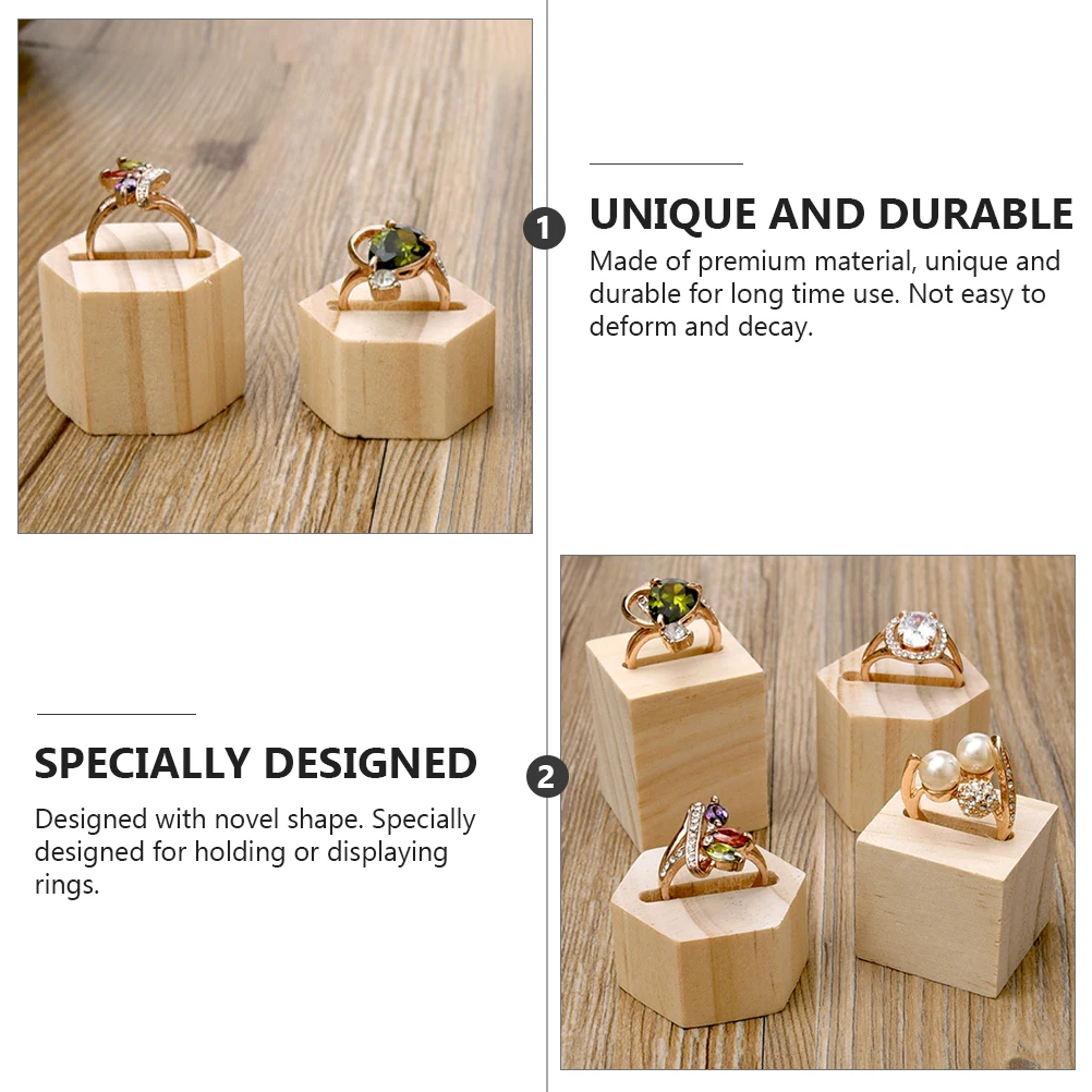 Ring Display Stand Hexagon Shape Rack Natural Wood Storage Jewelry Holder Couple Rings Bracket Anti Slid Bottom
Ring Display Stand Hexagon Shape Rack Natural Wood Storage Jewelry Holder Couple Rings Bracket Anti Slid Bottom
