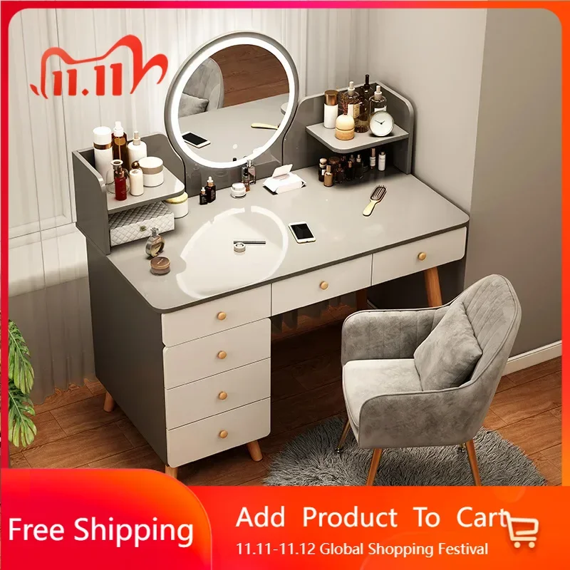 European Dressing Table Multifunctional Makeup Table with Mirror Chair Comfortable Cabinets Italian Penteadeira Hotel Furniture
European Dressing Table Multifunctional Makeup Table with Mirror Chair Comfortable Cabinets Italian Penteadeira Hotel Furniture