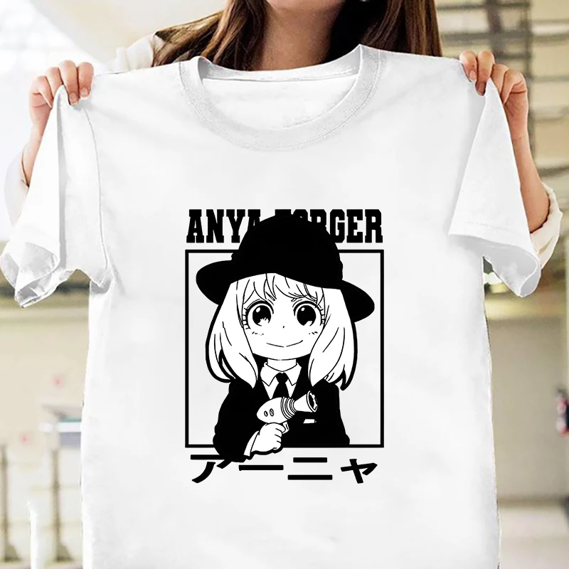 New Women Fashion Anime Anya Forger Print T-shirt Unisex Casual T Shirt Harajuku Soft Short Sleeve Round Neck Shirts
New Women Fashion Anime Anya Forger Print T-shirt Unisex Casual T Shirt Harajuku Soft Short Sleeve Round Neck Shirts