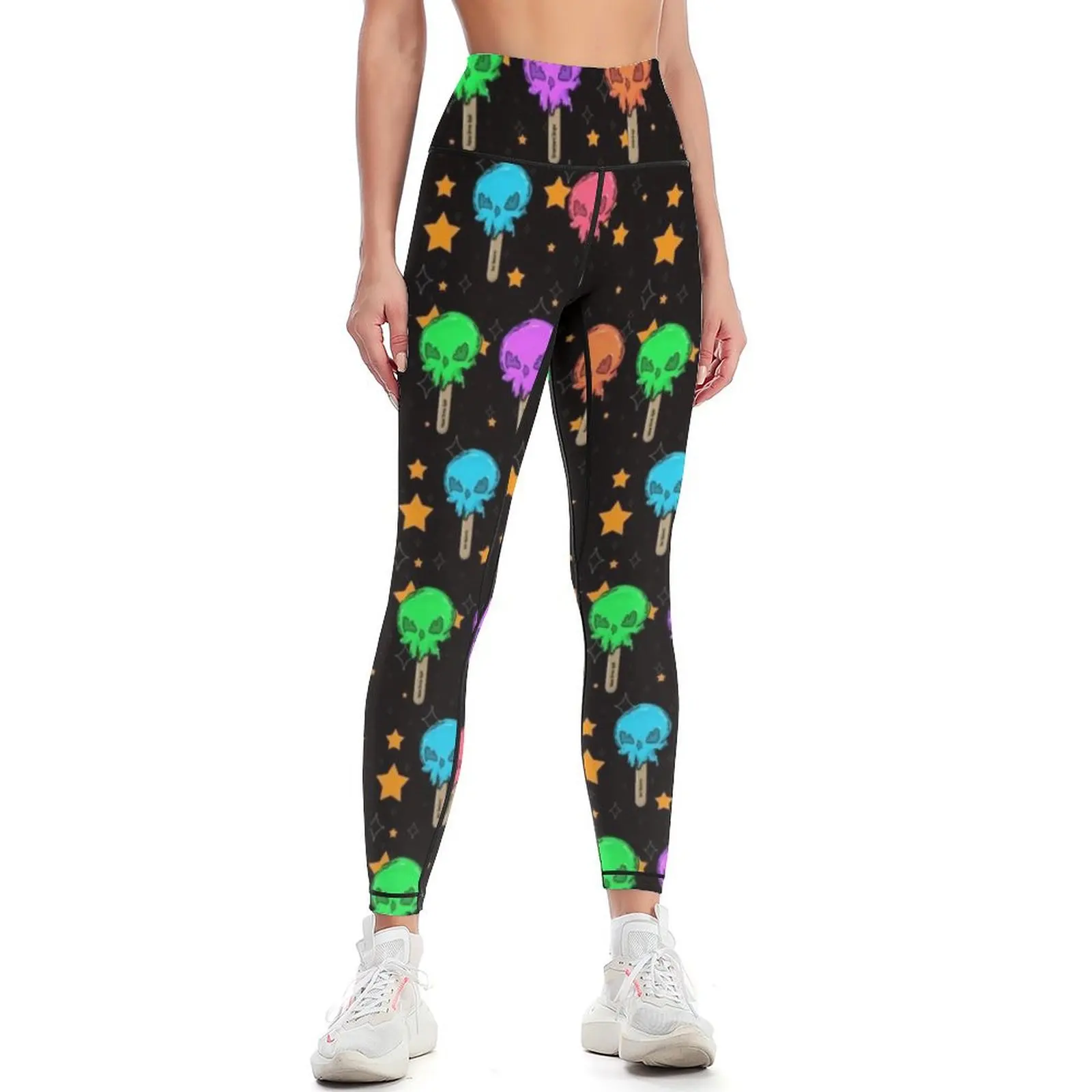 Halloween pattern of skull popsicles and stars Leggings sporty woman gym Women's tights Womens Leggings
Halloween pattern of skull popsicles and stars Leggings sporty woman gym Women's tights Womens Leggings