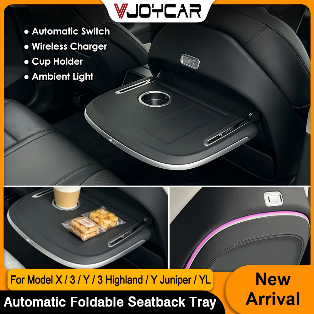Vjoycar Automatic Seatback Foldable Tray Table for Tesla Model 3 Y New Y 3 Highland YL Wireless Charger Ambient Light Model X
Vjoycar Automatic Seatback Foldable Tray Table for Tesla Model 3 Y New Y 3 Highland YL Wireless Charger Ambient Light Model X