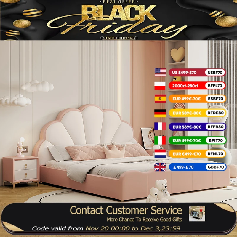 Full Size Frame Kids Beds Headboard King Size Girls Princess Children Beds Bedroom Modern Style Cama Infantil Kids Furniture
Full Size Frame Kids Beds Headboard King Size Girls Princess Children Beds Bedroom Modern Style Cama Infantil Kids Furniture