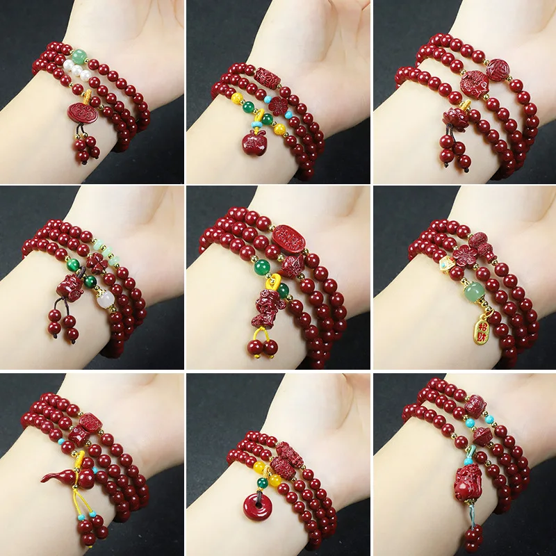 Cinnabar 108 Beads Bracelet, Purple Gold Sand Multi-circle Men's and Women's Rosary Bracelet.
Cinnabar 108 Beads Bracelet, Purple Gold Sand Multi-circle Men's and Women's Rosary Bracelet.