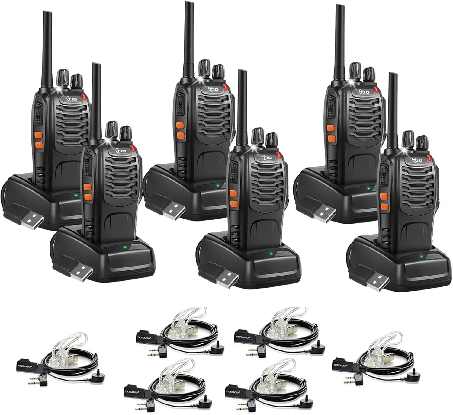 Walkie Talkies Long Range 6 Pack, Rechargeable Two Way Radios for Adults with Earpiece, 22 Channels with Flashlight for Camping Hiking Jobsite
Walkie Talkies Long Range 6 Pack, Rechargeable Two Way Radios for Adults with Earpiece, 22 Channels with Flashlight for Camping Hiking Jobsite
