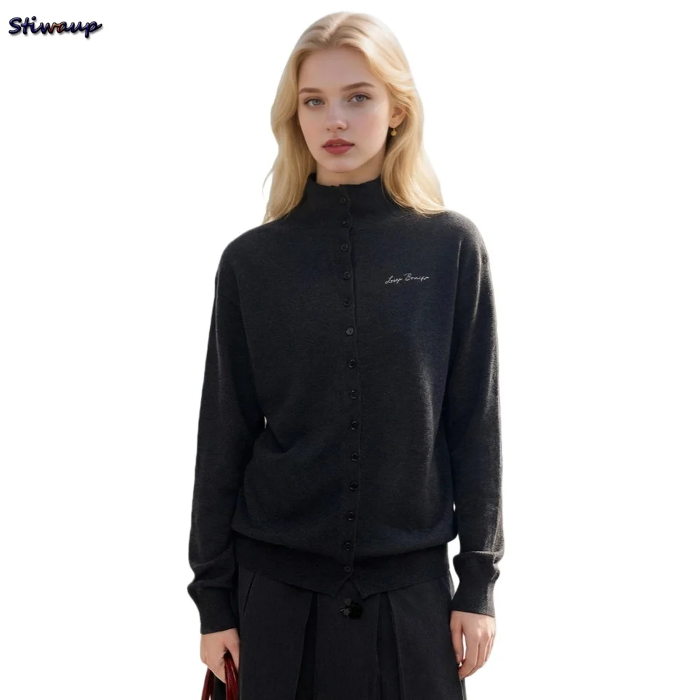 Cardigan for Women Gray Wool Button Women's Sweater 2026 Spring New Kni Pull Femmes Plain Fashion High Quality Women's Clothing
Cardigan for Women Gray Wool Button Women's Sweater 2026 Spring New Kni Pull Femmes Plain Fashion High Quality Women's Clothing