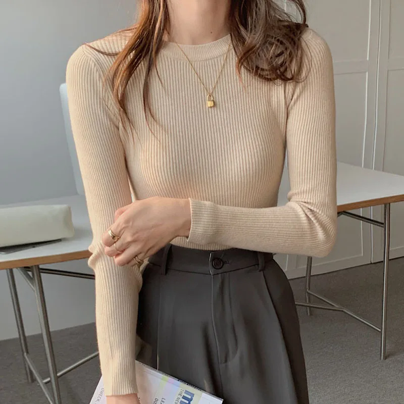 Women Clothing Knitted Sweater Women Pullovers New Slim Long Sleeve Knit Sweater Pullover Women Tops Sweaters Black O-Neck Q3321
Women Clothing Knitted Sweater Women Pullovers New Slim Long Sleeve Knit Sweater Pullover Women Tops Sweaters Black O-Neck Q3321