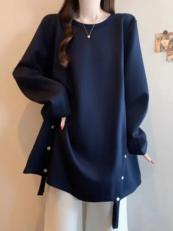 Ele k Blue Long Sve T-irt Women's Loose Fit Casual Sle Spring Faion plus Size Top Comfortable Polyester
Ele k Blue Long Sve T-irt Women's Loose Fit Casual Sle Spring Faion plus Size Top Comfortable Polyester