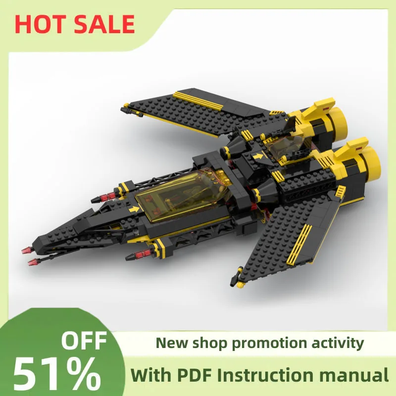 New 923Pcs Popular Space Technology Series Moc Blacktron Predator Model Building Block Diy Creative Ideas Kid Toy Birthday Gift
New 923Pcs Popular Space Technology Series Moc Blacktron Predator Model Building Block Diy Creative Ideas Kid Toy Birthday Gift