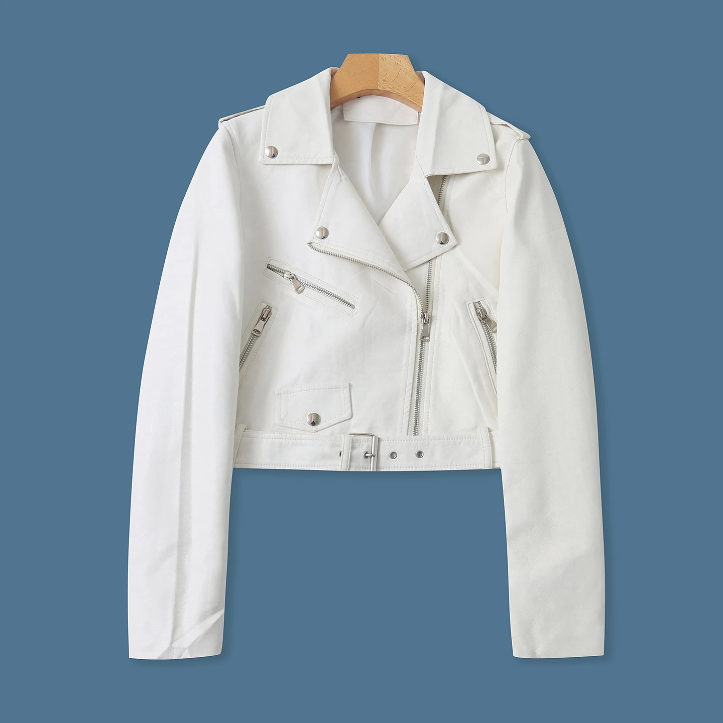 Fashionable Loose PU Leather Biker Jacket Women's Spring Autumn New Style Long Sleeve Stand Collar Zipper Top by Empress Bow
Fashionable Loose PU Leather Biker Jacket Women's Spring Autumn New Style Long Sleeve Stand Collar Zipper Top by Empress Bow