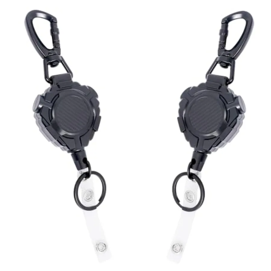 2 Pack Retractable Keychain Heavy Duty Carabiner Badge Holder Tactical ID Badge Reel with 31. 5 Steel Retractable CordThe load
2 Pack Retractable Keychain Heavy Duty Carabiner Badge Holder Tactical ID Badge Reel with 31. 5 Steel Retractable CordThe load