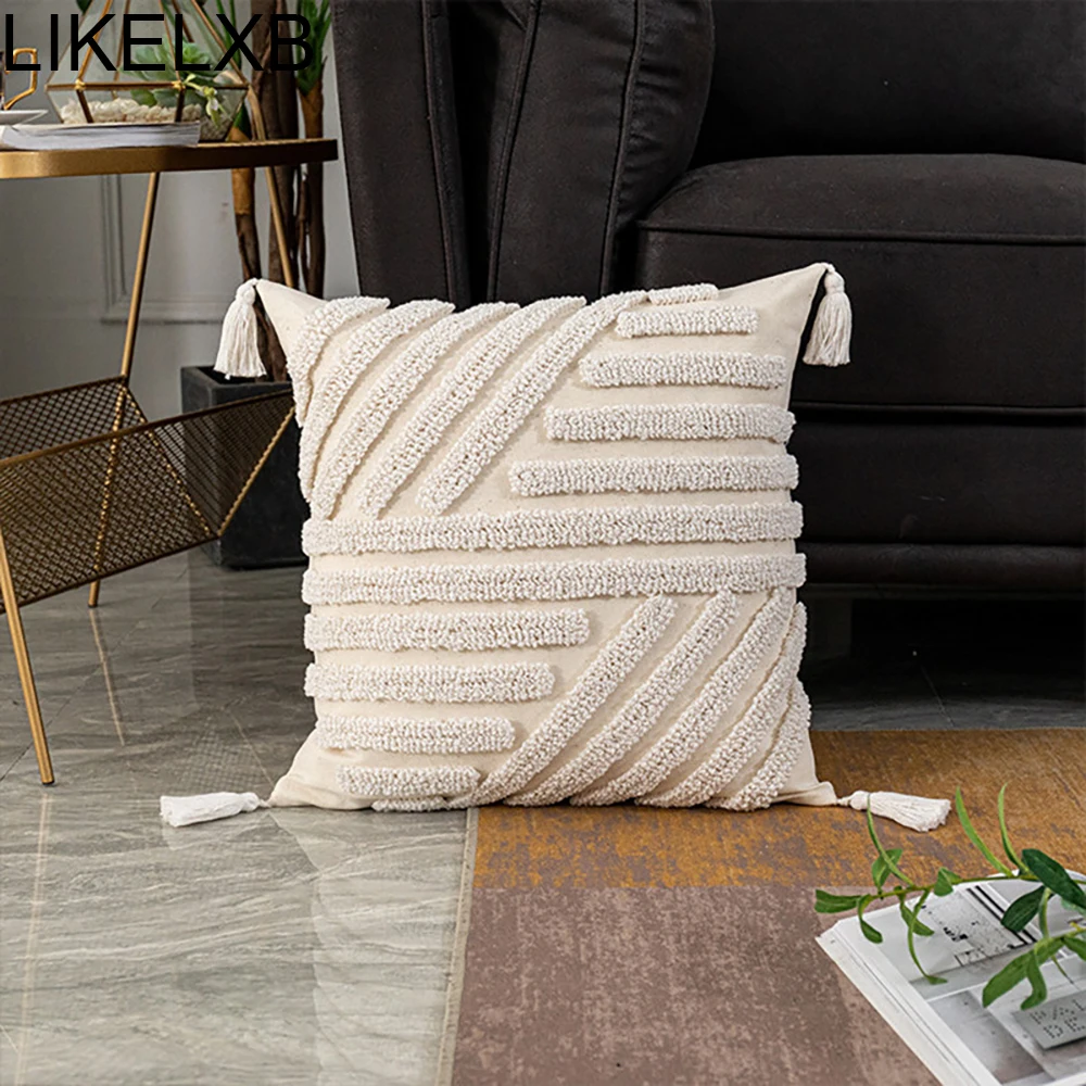 LIKELXB Boho Tassels Pillow Case 45x45cmNature Cotton Pillow Cover Square Pillow Case for Bedroom Home Decoration
LIKELXB Boho Tassels Pillow Case 45x45cmNature Cotton Pillow Cover Square Pillow Case for Bedroom Home Decoration