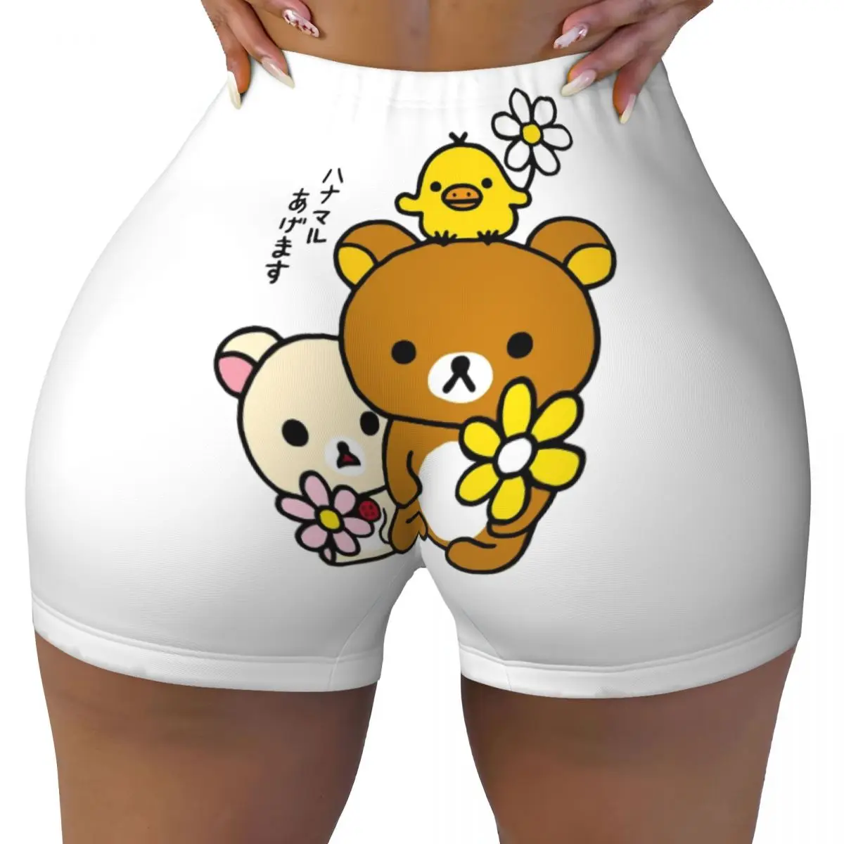 Женские спортивные узкие шорты для йоги Rilakkuma, шорты с высокой талией Korilakkuma Kiiroitori и цветы, одежда для тренировок
Женские спортивные узкие шорты для йоги Rilakkuma, шорты с высокой талией Korilakkuma Kiiroitori и цветы, одежда для тренировок