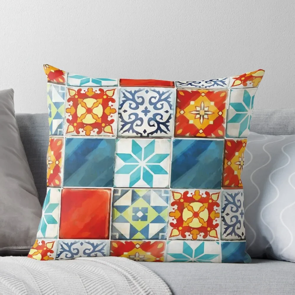 Colorful azulejos tiles from Azul board game Throw Pillow Couch Cushions autumn decoration
Colorful azulejos tiles from Azul board game Throw Pillow Couch Cushions autumn decoration