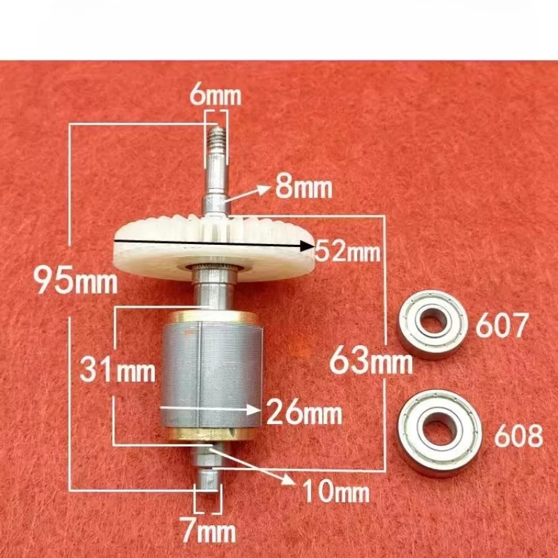 Rechargeable Li-ion Brushless Angle Grinder Rotor for TAIYI KIDA Model Total Motor Length 95mm Rotor Accessories
Rechargeable Li-ion Brushless Angle Grinder Rotor for TAIYI KIDA Model Total Motor Length 95mm Rotor Accessories