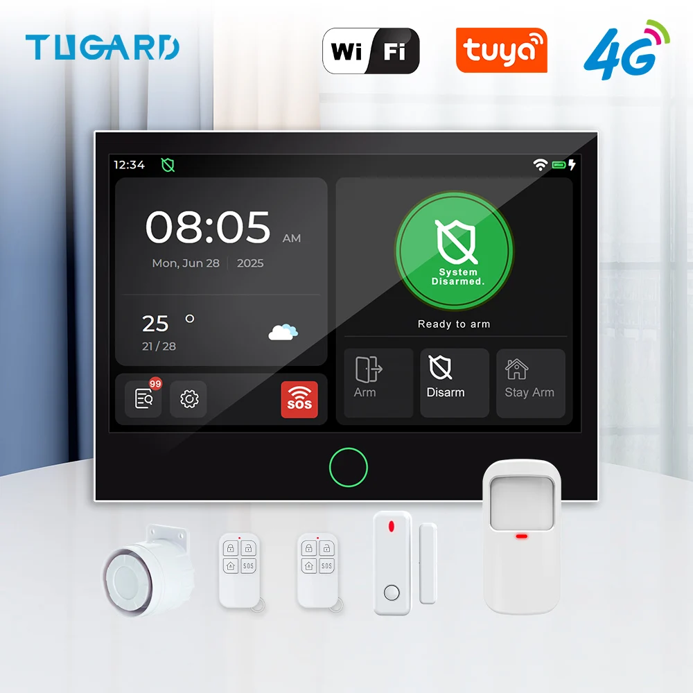 Smart Home Security Alarm System 4G WiFi Wireless with Tuya App Motion Door Sensors for Residential Burglar Alarms
Smart Home Security Alarm System 4G WiFi Wireless with Tuya App Motion Door Sensors for Residential Burglar Alarms