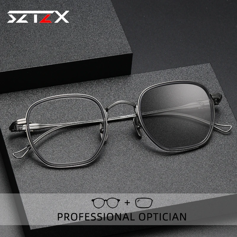 SZTZX Luxury Myopia Photochromic Glasses Anti Blue Ray Reading Glasses for Men Hyperopia Optical customized prescription Frame
SZTZX Luxury Myopia Photochromic Glasses Anti Blue Ray Reading Glasses for Men Hyperopia Optical customized prescription Frame