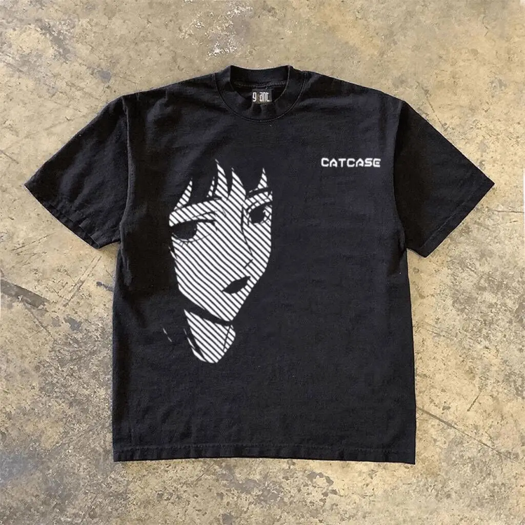 American High Street Retro Dark Anime Print Loose and Comfortable Pure Cotton Short-sleeved T-shirt for Both Men and Women
American High Street Retro Dark Anime Print Loose and Comfortable Pure Cotton Short-sleeved T-shirt for Both Men and Women